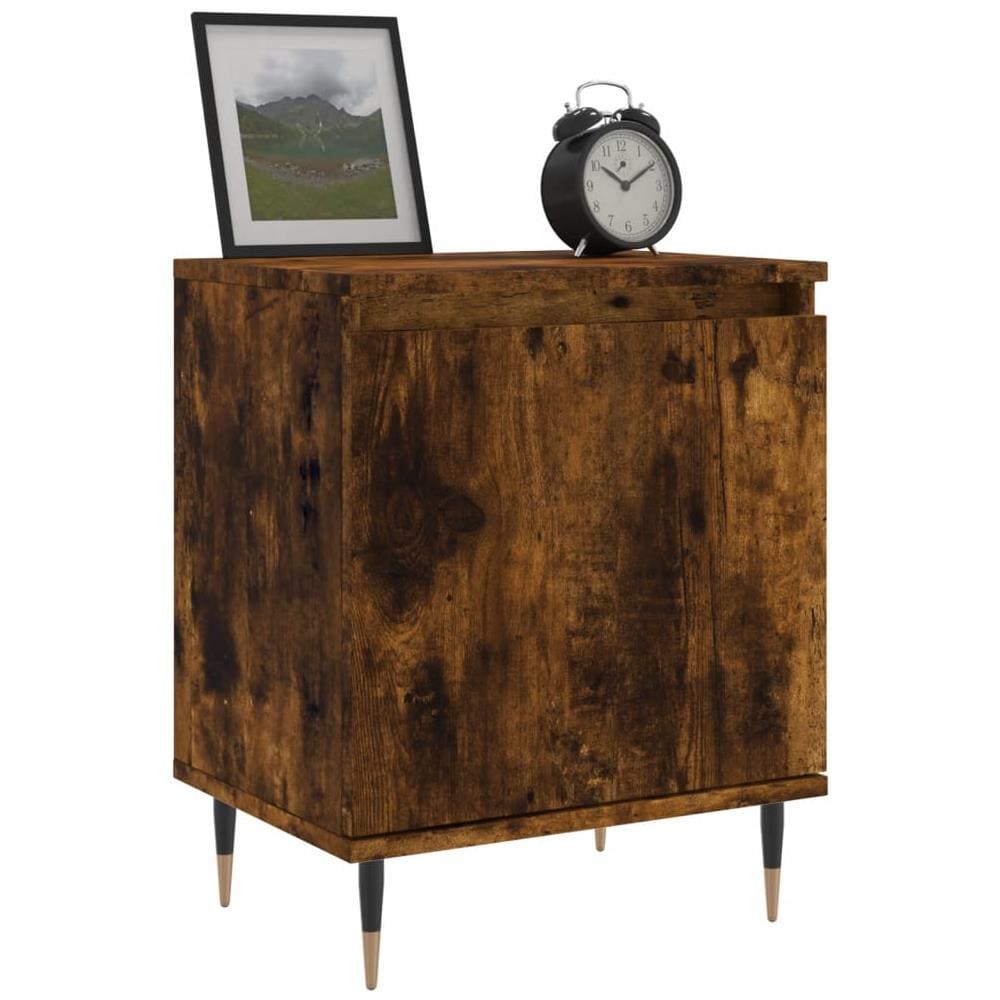Comodini Rovere Fumo 2 Pz 40x30x50 Cm In Legno Multistrato - Foto 2