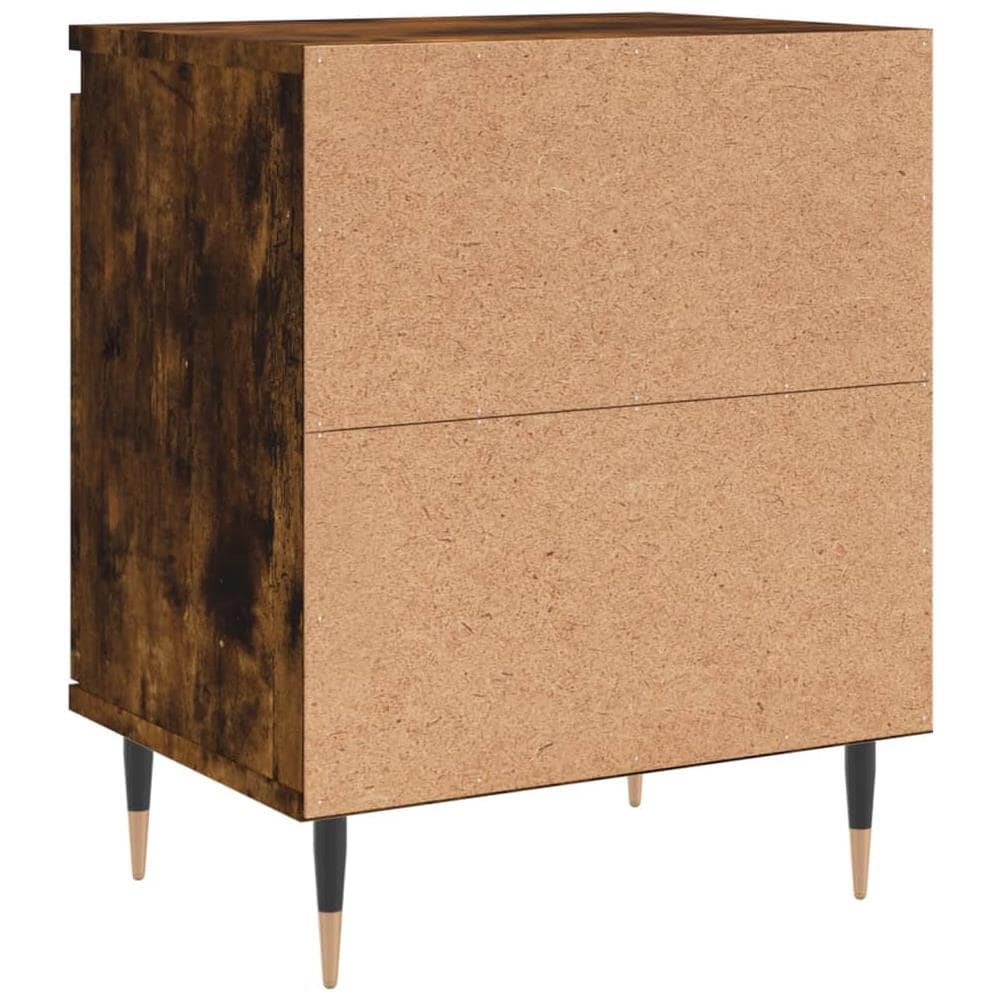Comodini Rovere Fumo 2 Pz 40x30x50 Cm In Legno Multistrato - Foto 7