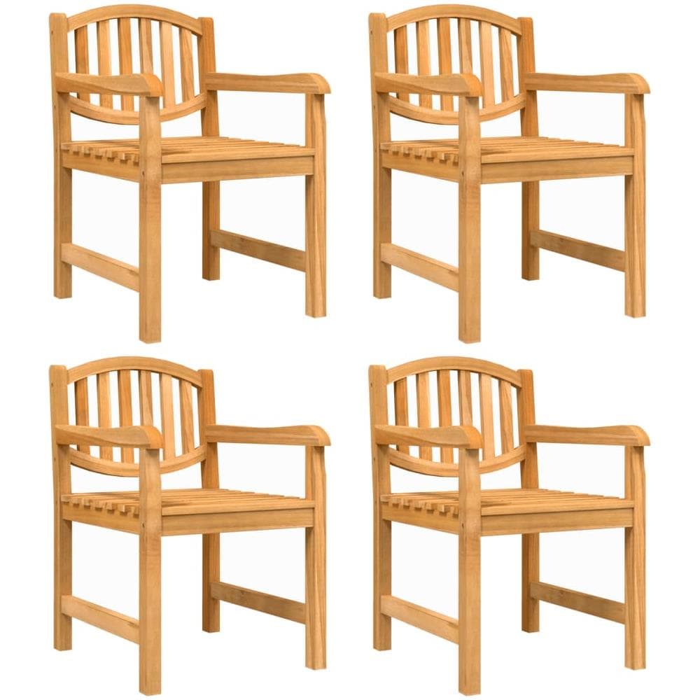 Sedie Da Giardino 4 Pz 58x59x88 Cm In Legno Massello Di Teak - Foto 1
