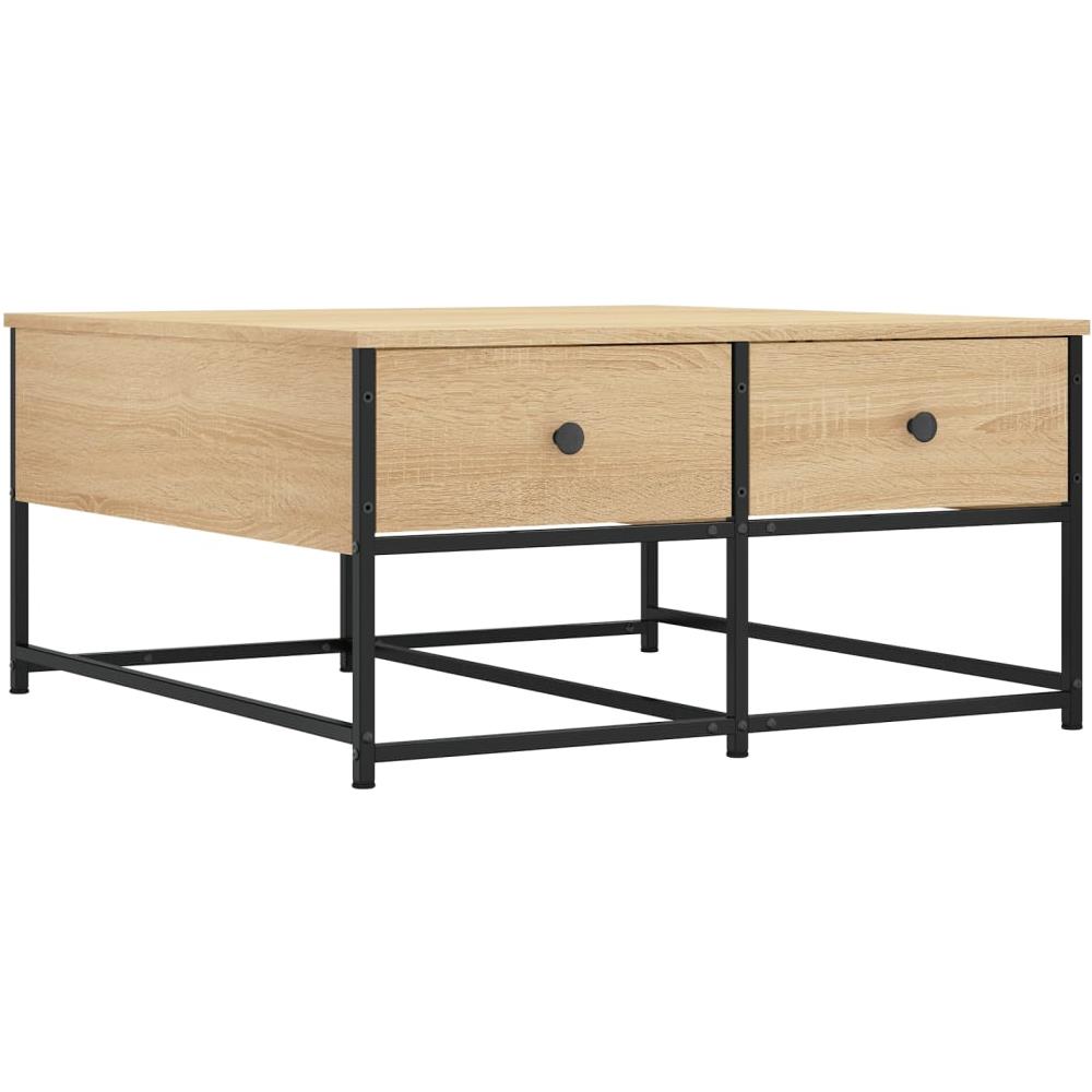 Tavolino Da Salotto Rovere Sonoma 80x80x40 Cm Legno Multistrato - Foto 2