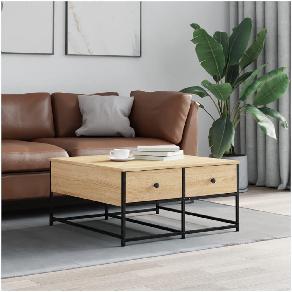 Tavolino Da Salotto Rovere Sonoma 80x80x40 Cm Legno Multistrato - Foto 1