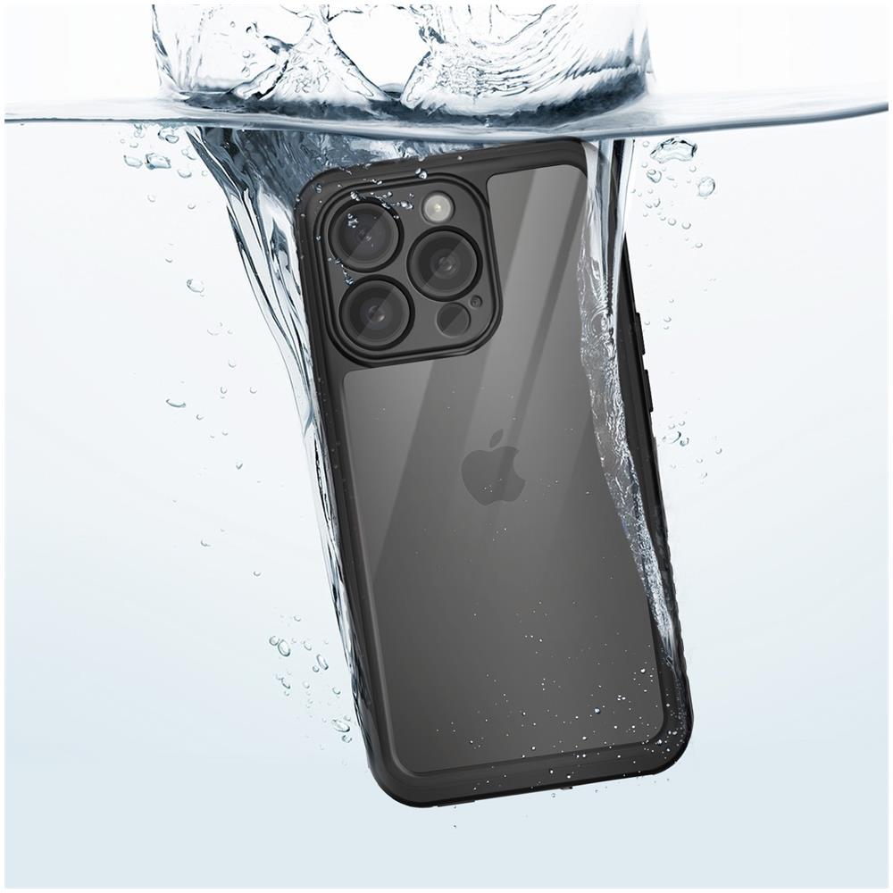 Cover Completa Per Iphone 15 Pro Max, Impermeabile Ip68 Imergibile 2m, Nero Transparente - Foto 5