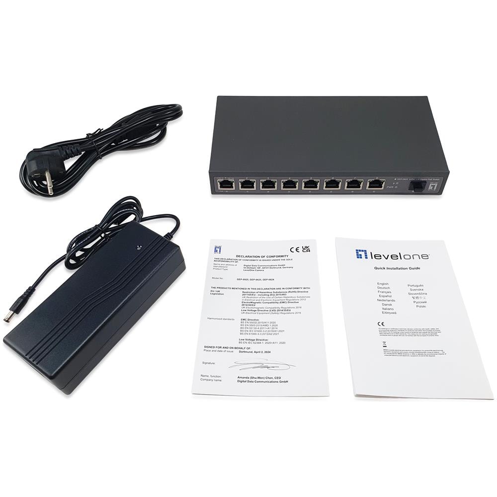 Switch di Rete GEP-0925 Non Gestito 8x Porte 2.5G Ethernet PoE 60 Gbit /s Switching Capacity - Foto 6