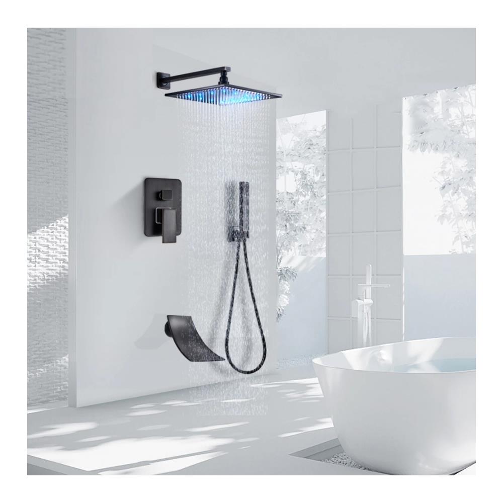 Set miscelatore doccia, Blackswan, tipo M3.5 LED, modello nero antico, misura 30 cm - Foto 2