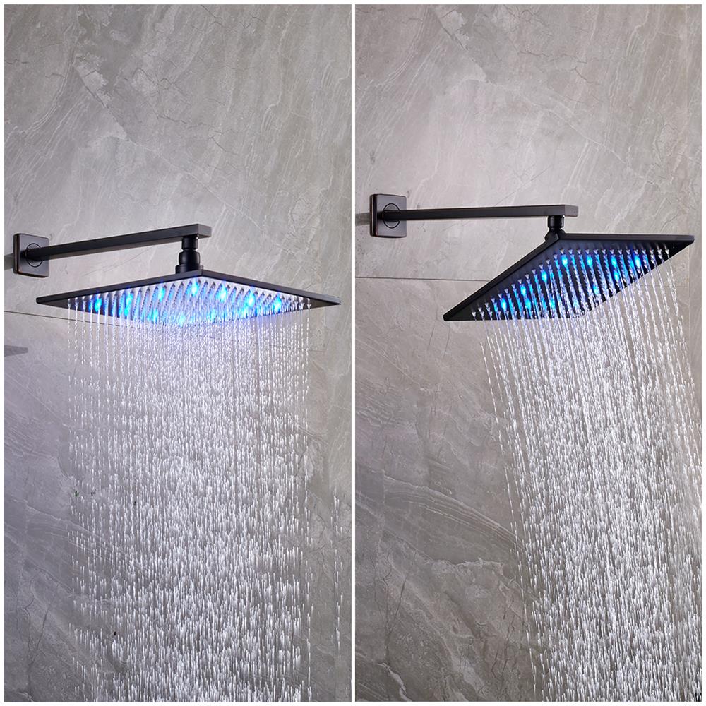 Set miscelatore doccia, Blackswan, tipo M3.5 LED, modello nero antico, misura 30 cm - Foto 4