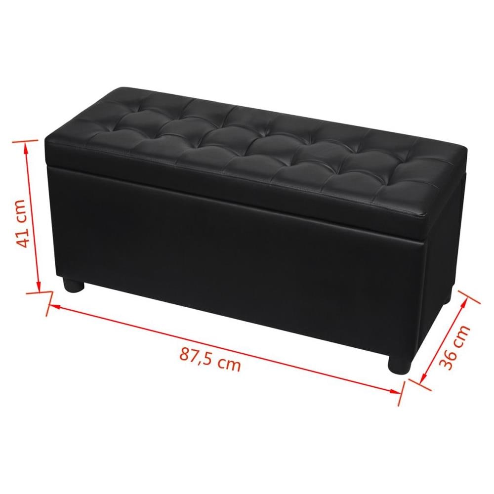 Panca con Contenitore in Pelle Artificiale Nero - Foto 16