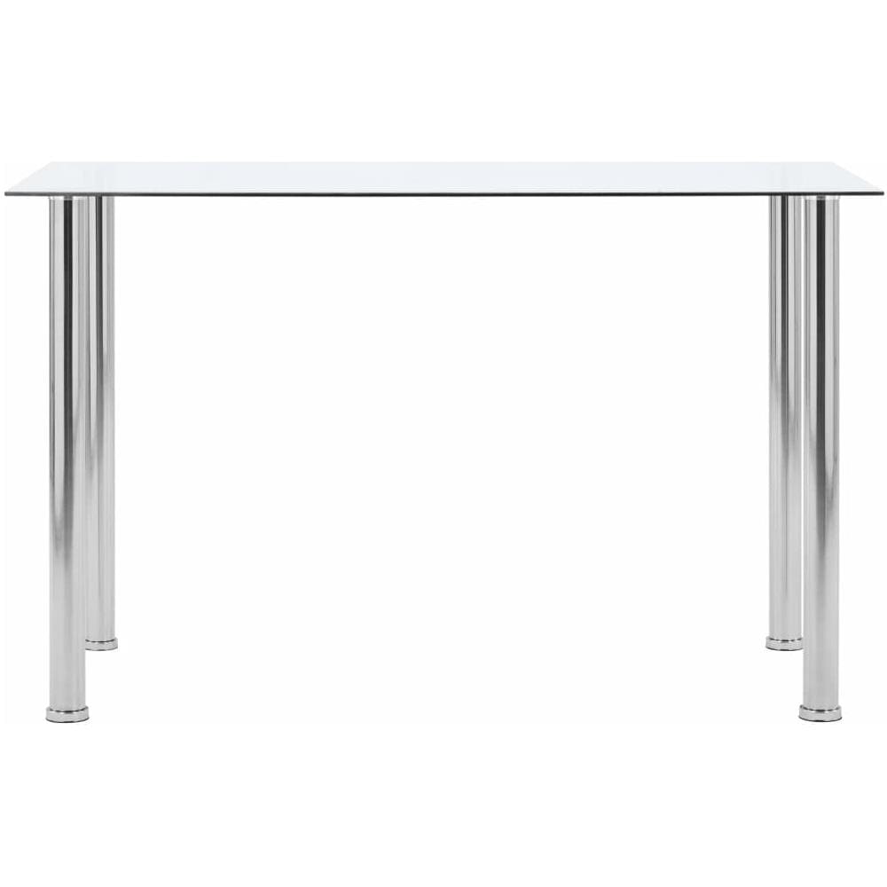 Tavolo Da Pranzo Trasparente 120x60x75cm Vetro Temperato - Foto 2