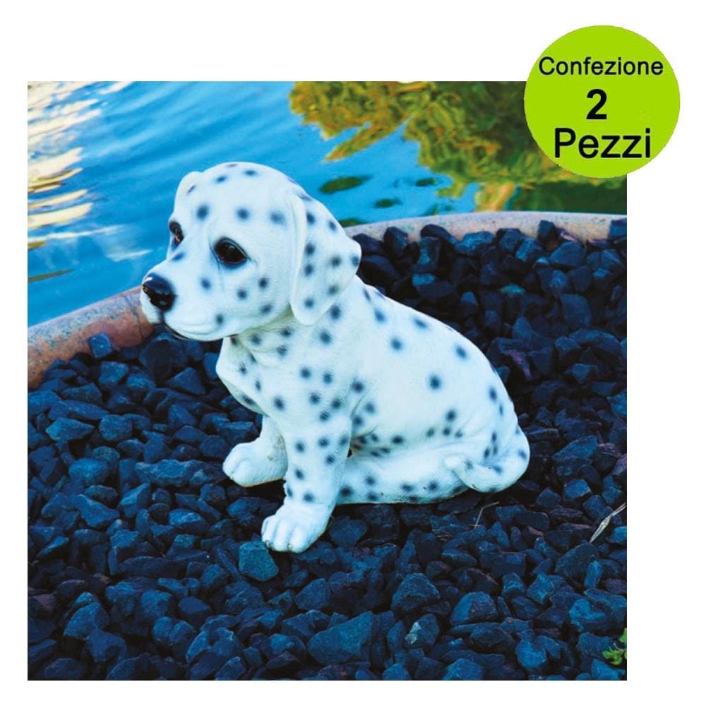 Multipack Da 2 Pz Decorazione In Resina Cane Dalmata H 19 Cm Giardino E Laghetto Magic - Foto 1