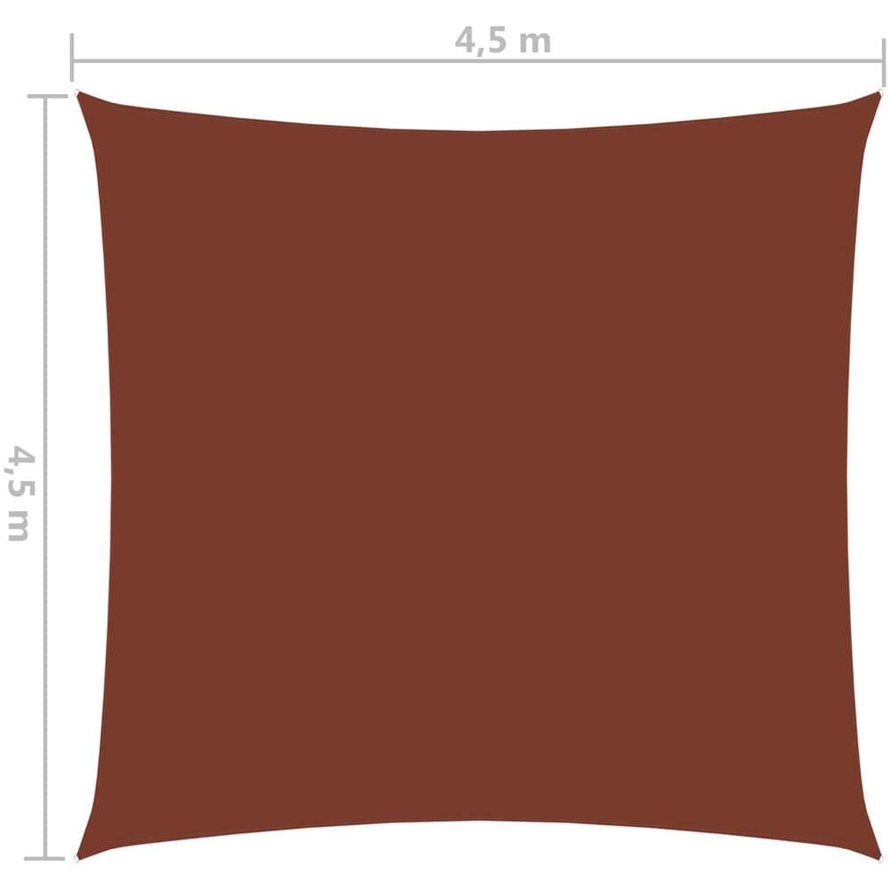 Vela Parasole in Tela Oxford Quadrata 4,5x4,5 m Terracotta - Foto 6