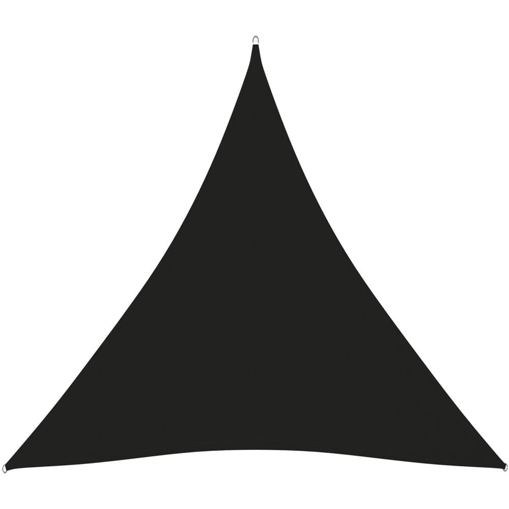 Parasole a Vela Oxford Triangolare 5x5x5 m Nero - Foto 1
