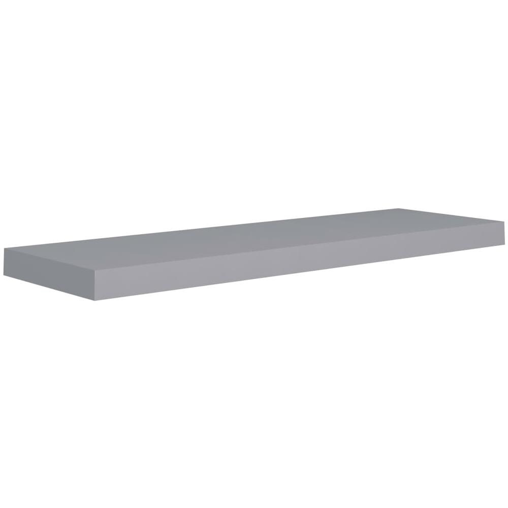 Scaffale A Parete Grigio 80x23,5x3,8 Cm In Mdf - Foto 2