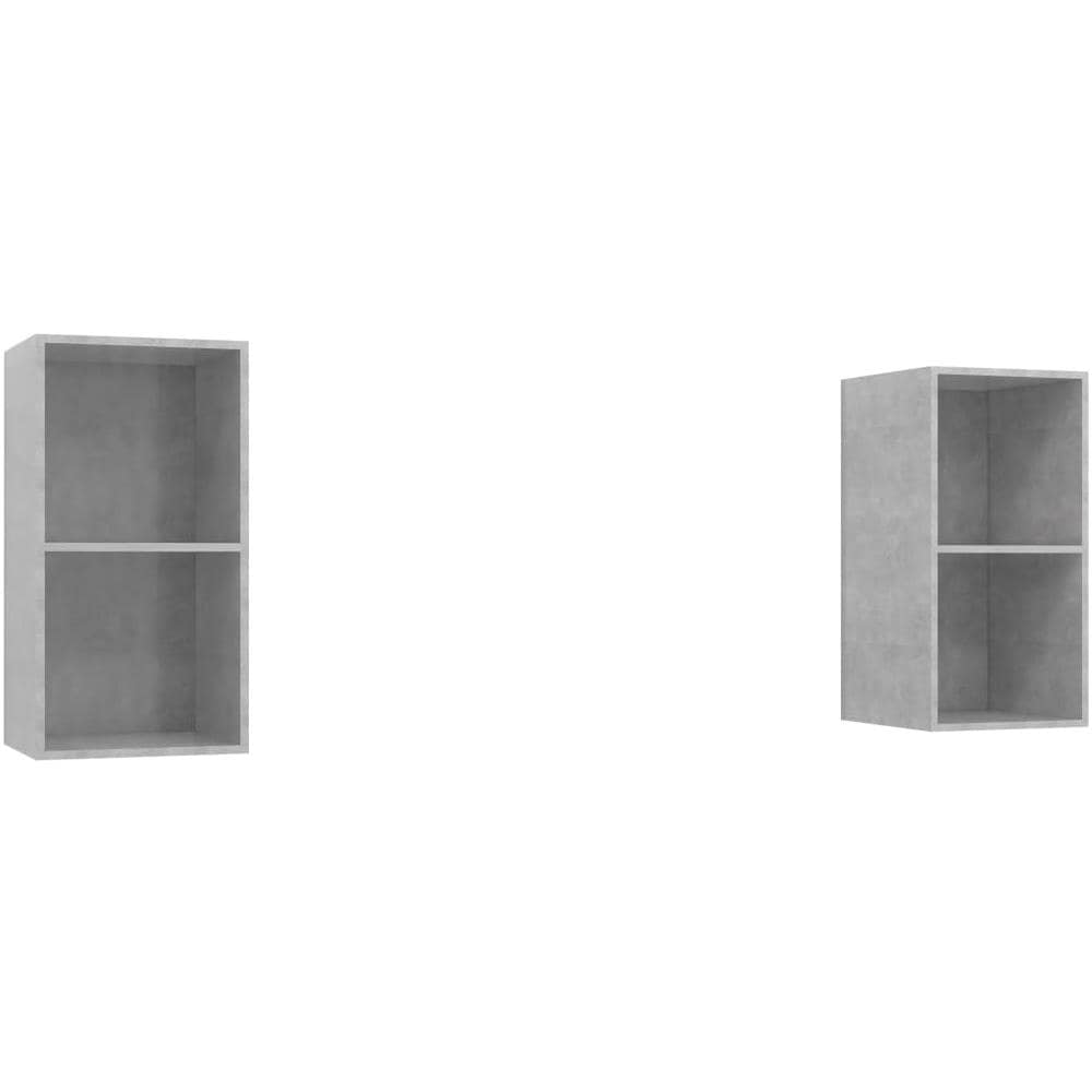 Mobile TV a Parete 2 pz Grigio Cemento in Truciolato - Foto 1