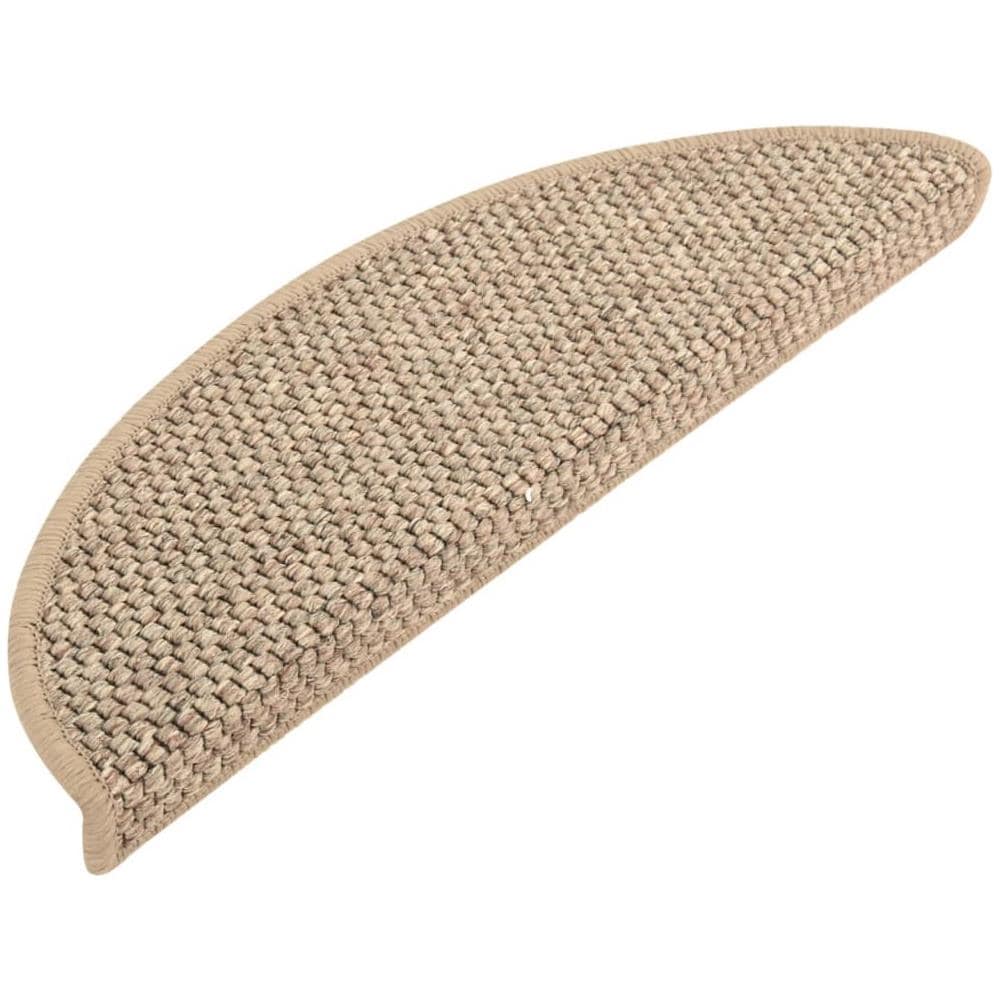 Tappeti Adesivi Scale Aspetto Sisal 15 pz 56x17x3cm Beige Scuro - Foto 2