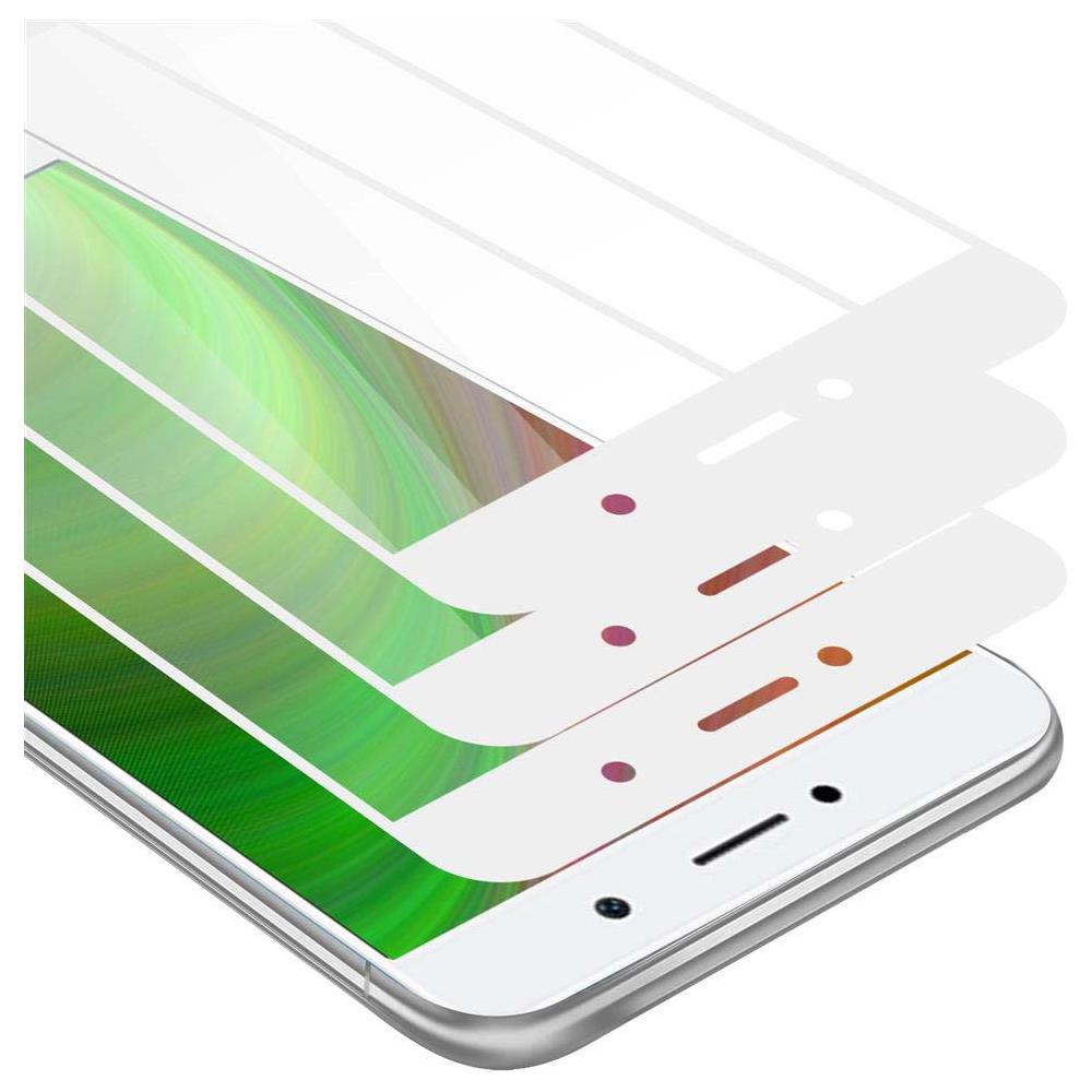 3x Pellicola Armatura A Schermo Intero Compatibile Con Huawei Enjoy 7 Plus In Trasparente Con Bianco - 3x Vetro Temperato (tempered) Di Protezione Del Display In Durezza 9h Con 3d Touch - Foto 1