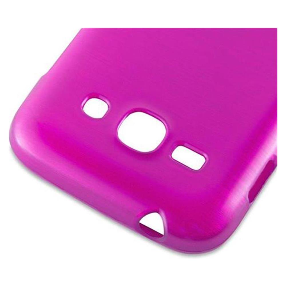 Custodia Compatibile Con Samsung Galaxy Ace 3 In Rosa - Coperchio Protettivo In Silicone Tpu Flessibile Con Design Spazzolato - Foto 4