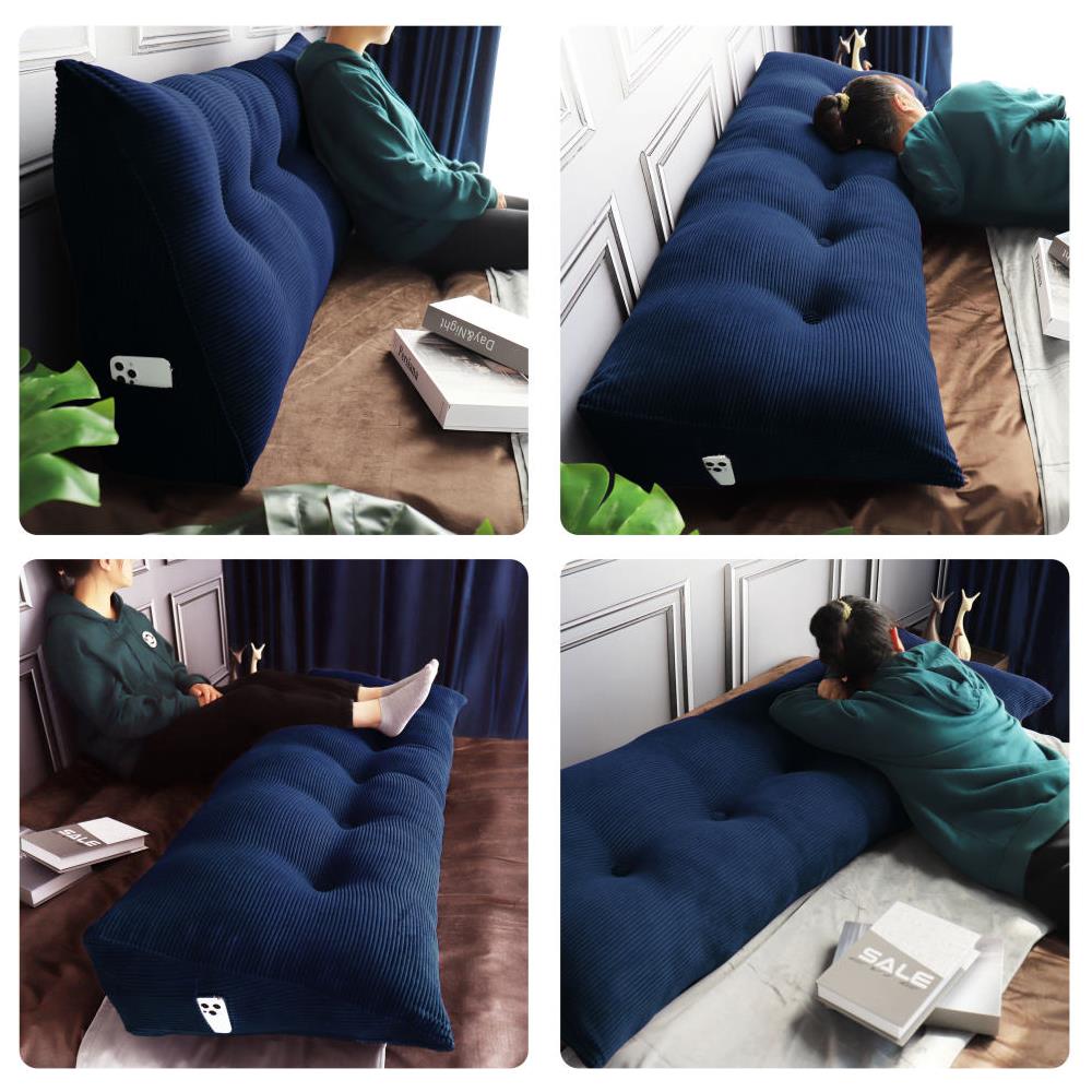 Cuscino A Cuneo Da Lettura Per Schienale, Cuscino Antireflusso Per Letto, Cuscini Gambe Lombare Di Supporto Per Divano, Grandi Testata Letto 140cm Lx20cm Px50cm A - Foto 3