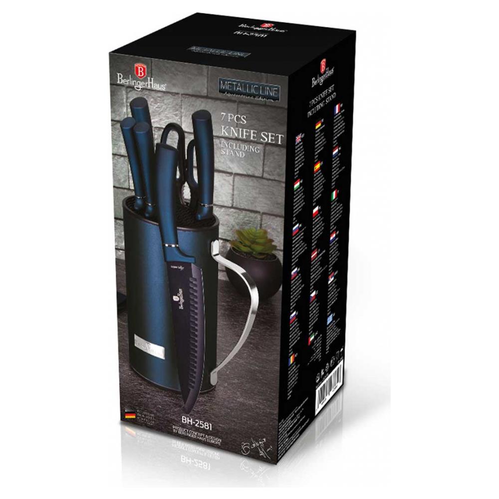 Bh-2581 Set Di Coltelli Aquamarine Da 7 Pezzi Con Supporto - Foto 2