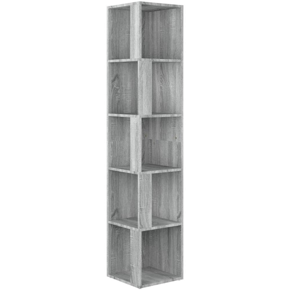 Scaffale Angolare Grigio Sonoma 33x33x164,5cm Legno Multistrato - Foto 2