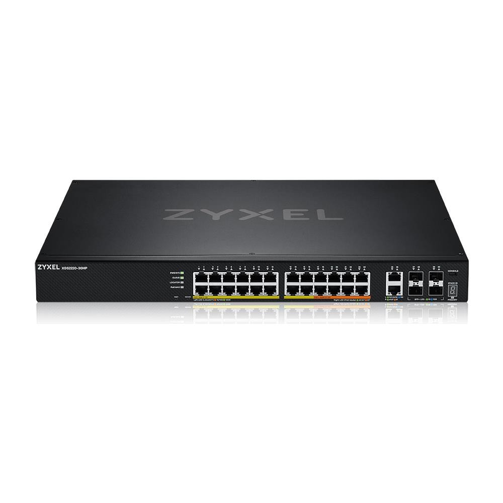 Switch XGS2220-30HP Gestito L3 Gigabit con 24 Porte Ethernet (10/100/1000) 4 Slot SFP+ / 2 porte 10G Ethernet Colore Nero - Foto 1