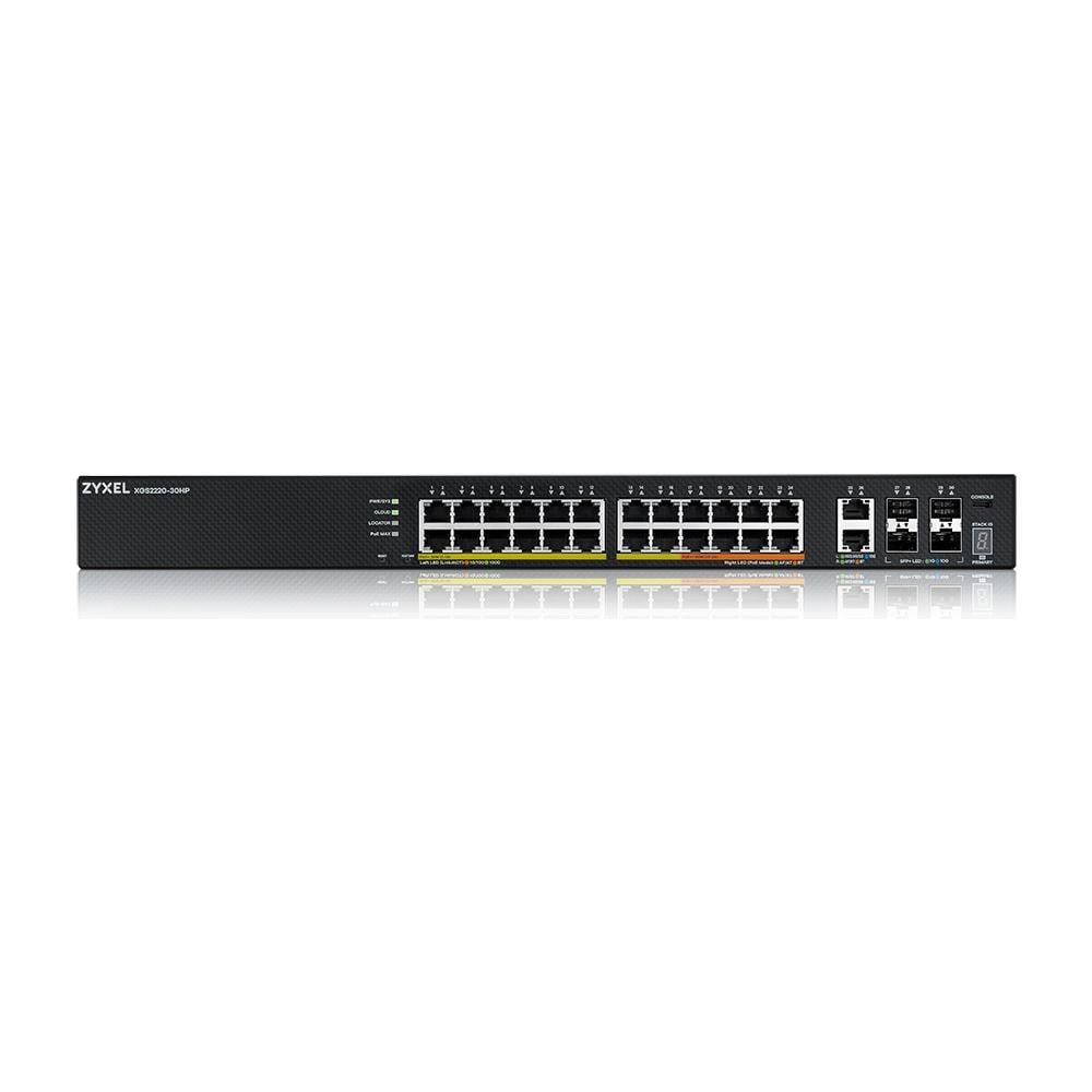 Switch XGS2220-30HP Gestito L3 Gigabit con 24 Porte Ethernet (10/100/1000) 4 Slot SFP+ / 2 porte 10G Ethernet Colore Nero - Foto 2