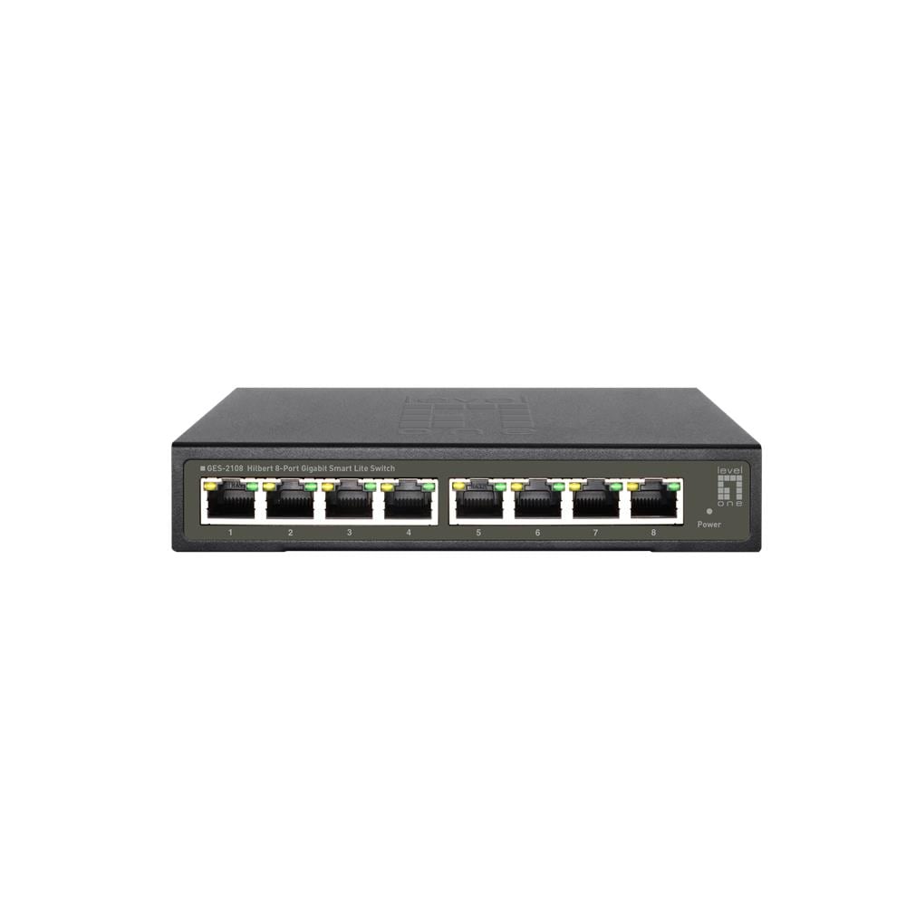 GES-2108 switch di rete Gestito L2 Gigabit Ethernet (10/100/1000) Nero - Foto 1