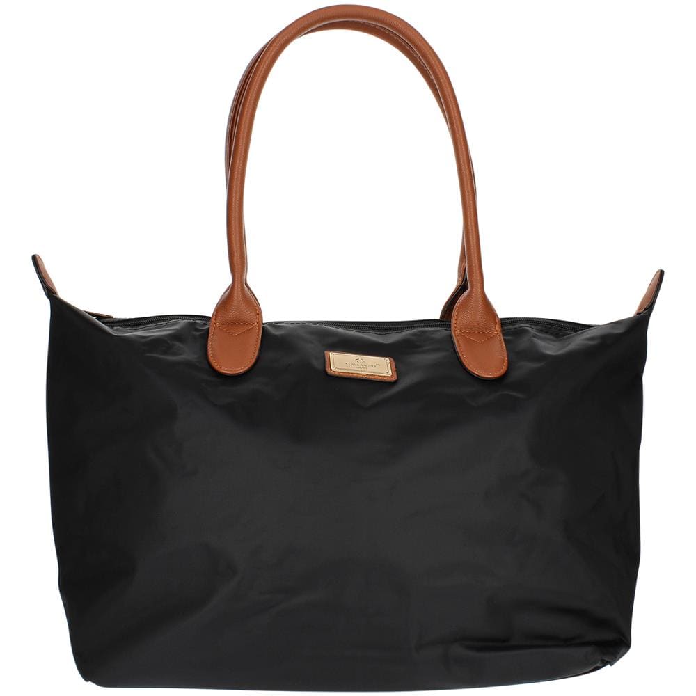 Borsa Shopper Grande In Poliestere - Paris - Nera - Foto 1
