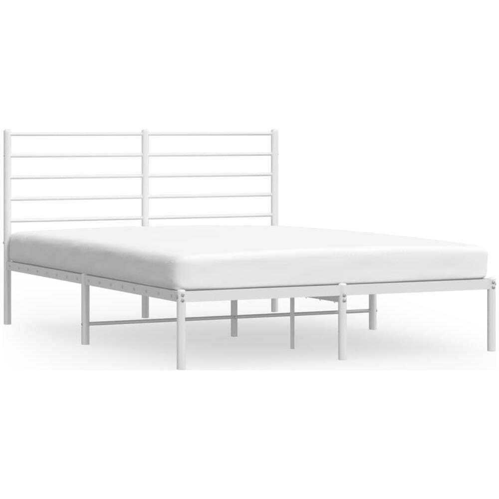Giroletto Con Testiera Metallo Bianco 140x190 Cm - Foto 2