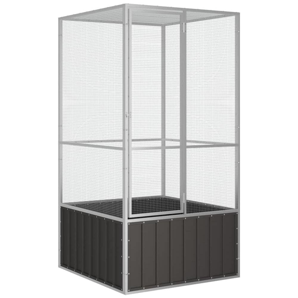 Gabbia per Uccelli Antracite 111x107x211,5 cm Acciaio Zincato - Foto 1