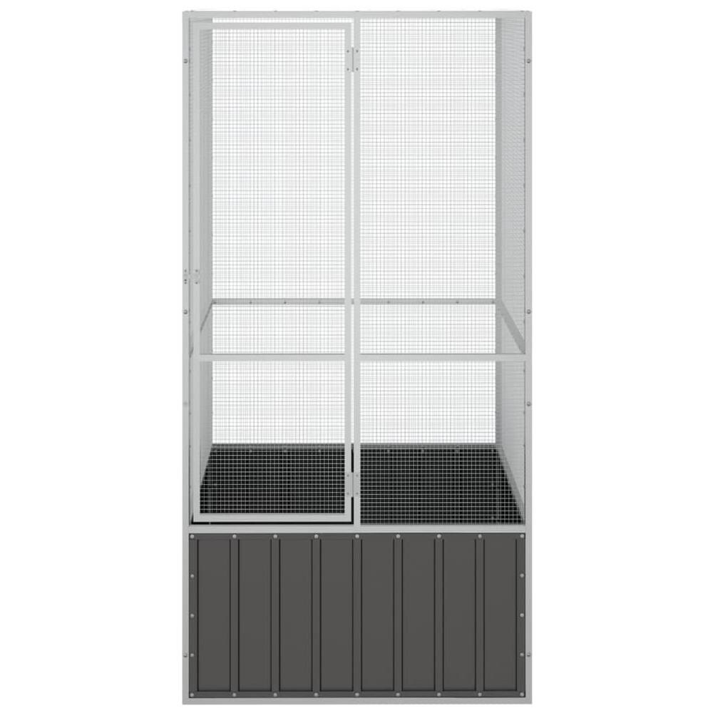 Gabbia per Uccelli Antracite 111x107x211,5 cm Acciaio Zincato - Foto 3