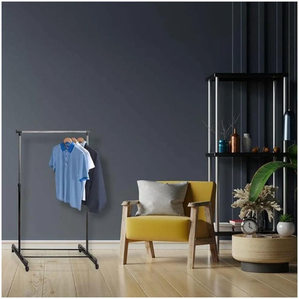 Appendiabiti Con Ruote Regolabile 80x42x (90-165) Cm - Foto 1
