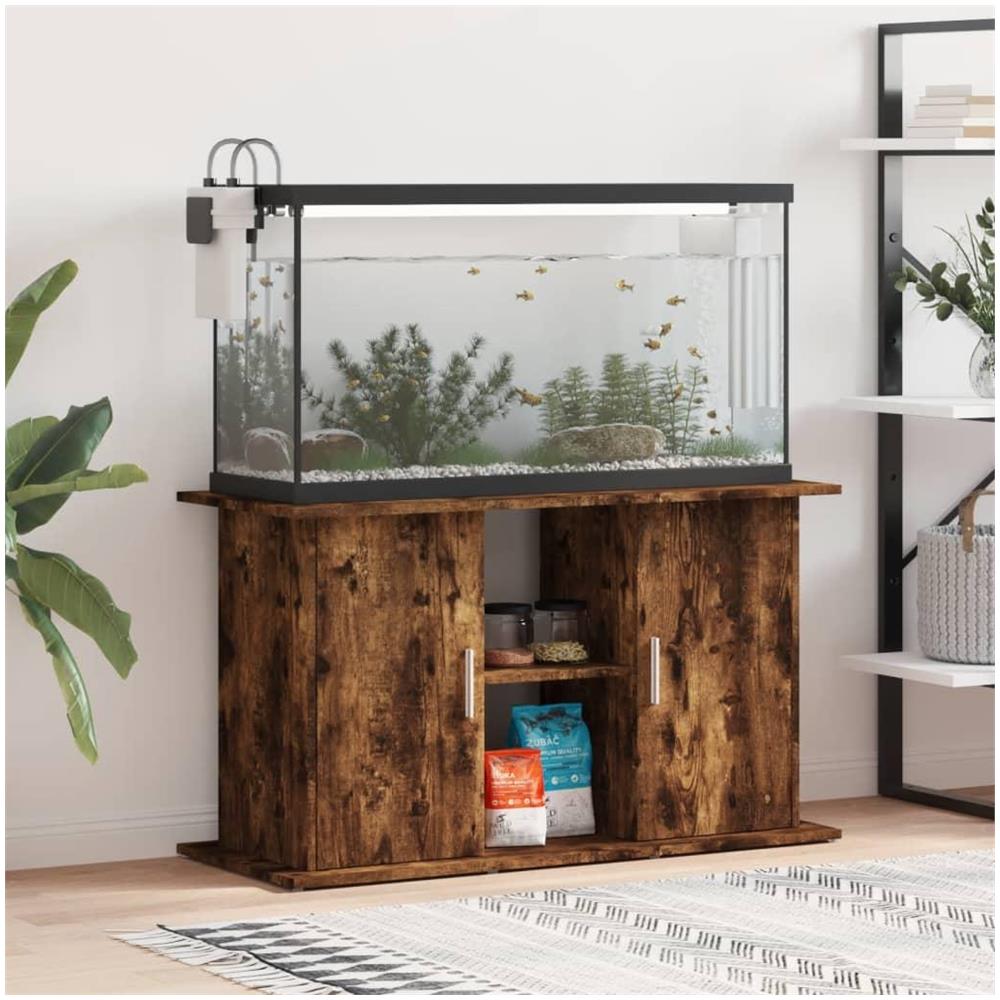 Supporto Acquario 101x41x58 cm in Legno Multistrato Rovere Fumo - Foto 2