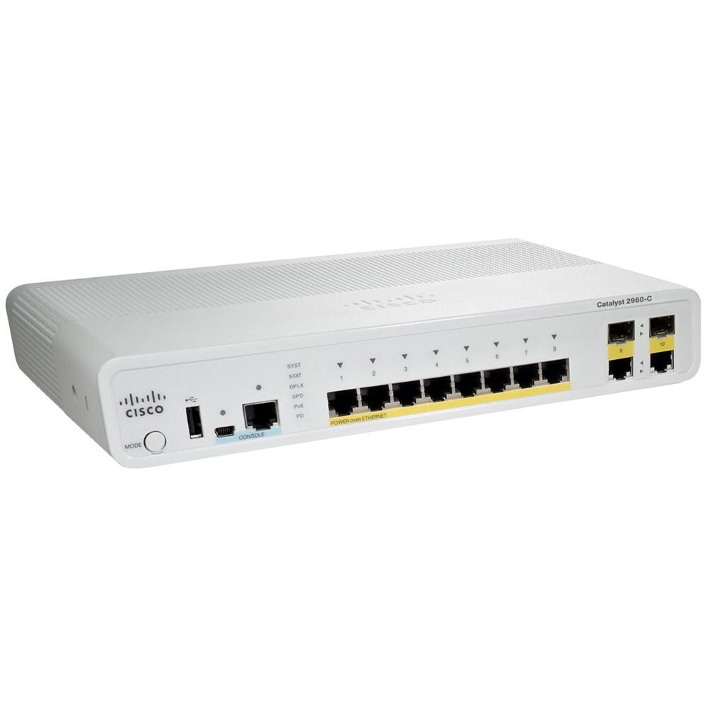 Catalyst 2960C Switch 8 Porte Gigabit Ethernet 10/100/1000 + 2 SFP Gestito Impilabile 1U - Foto 1