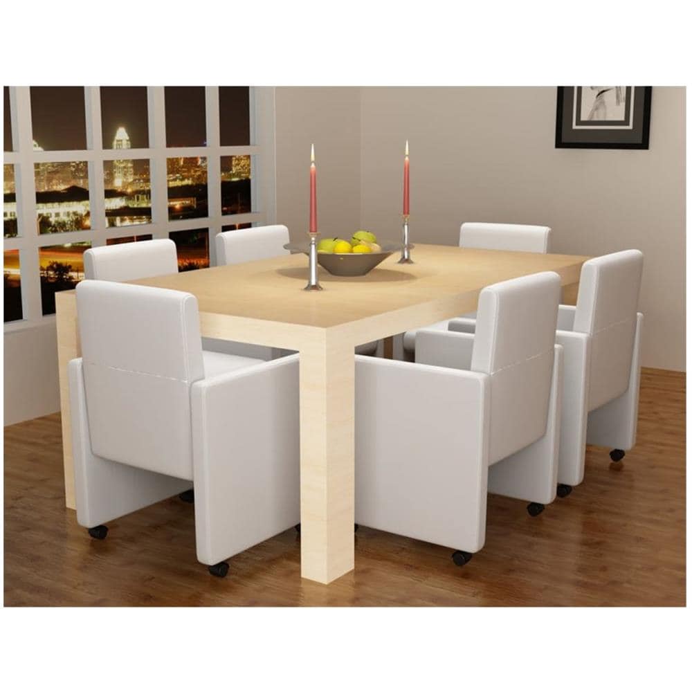 Sedie-poltrone Braccioli Soggiorno E Cucina 6 Pz, In Pelle - Foto 2