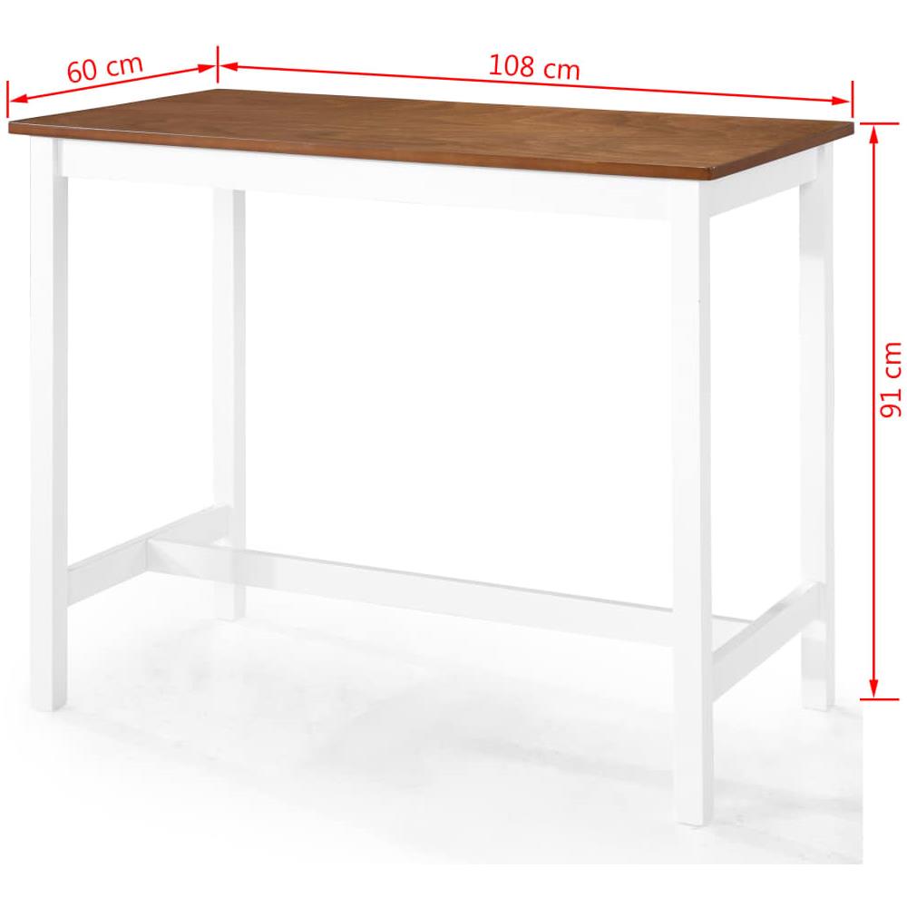 Tavolino Da Bar In Legno Massello 108x60x91 Cm - Foto 5