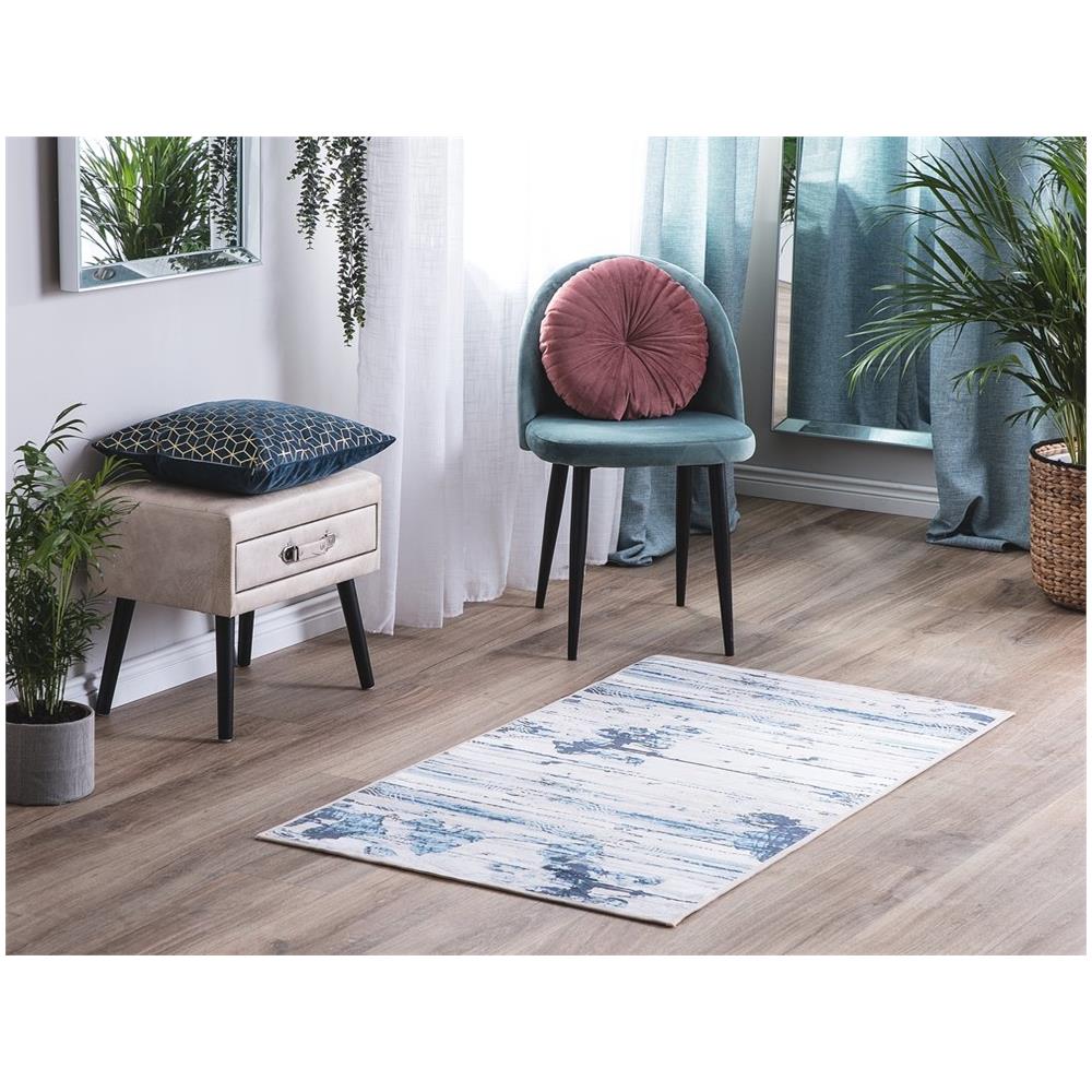 Tappeto A Pelo Corto Blu-beige 80 X 150 Cm Burdur - Foto 2