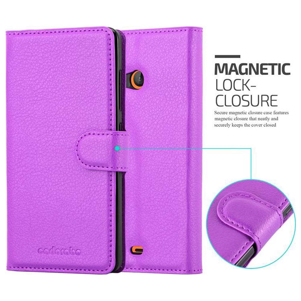 Custodia Compatibile Con Nokia Lumia 540 In Violetta Ametista - Coperchio Protettiva Con Chiusura Magnetica, Funzione Stand E Tasca Per Le Carte - Foto 2