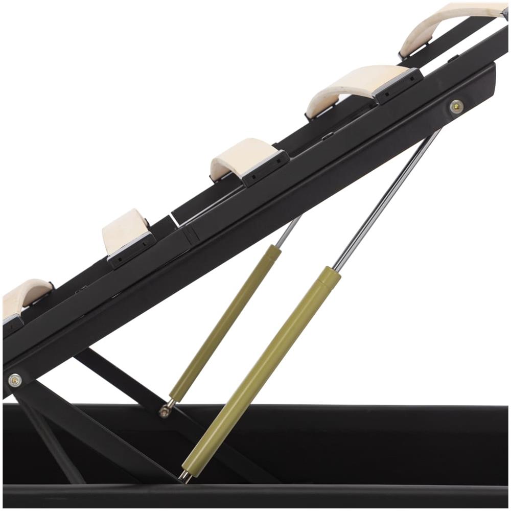 Giroletto Contenitore Idraulico LED Nero Similpelle 180x200cm - Foto 15