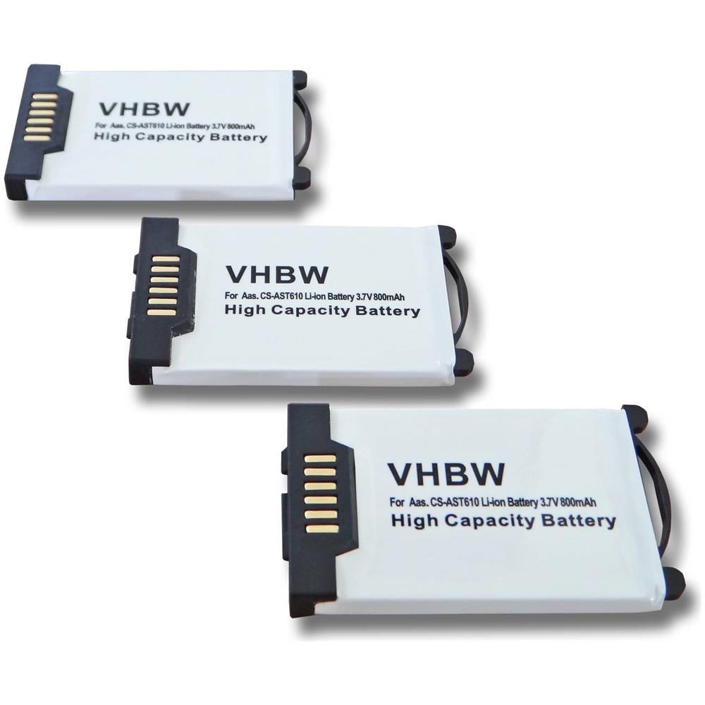 3x Batteria Compatibile Con Mitel 600d, 612d, 622d, 632d Telefono Fisso Cordless (800mah, 3,7v, Li-ion)  - Foto 1