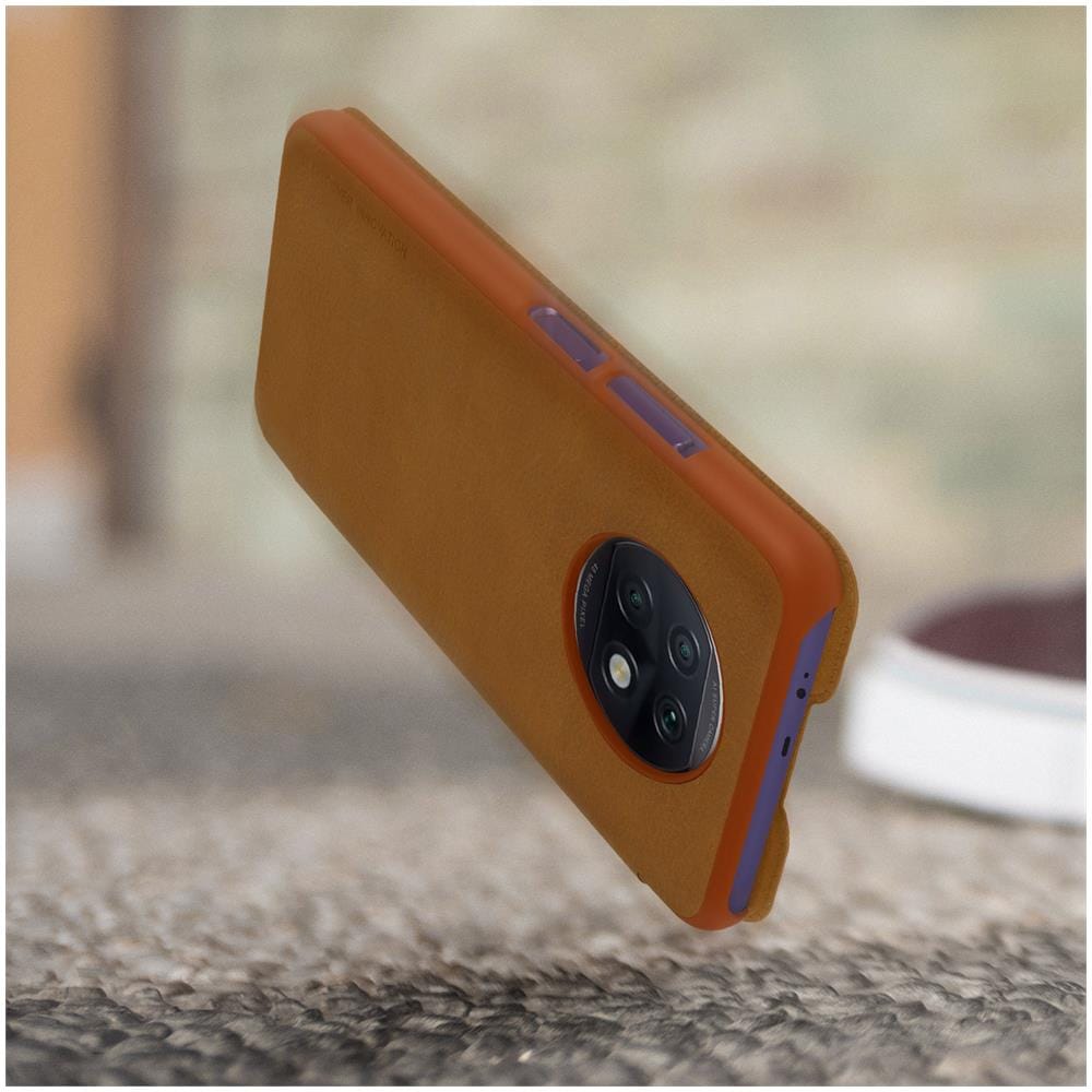 Custodia Xiaomi Redmi Note 9t 5g Portacarte Vera Pelle Qin Marrone - Foto 5