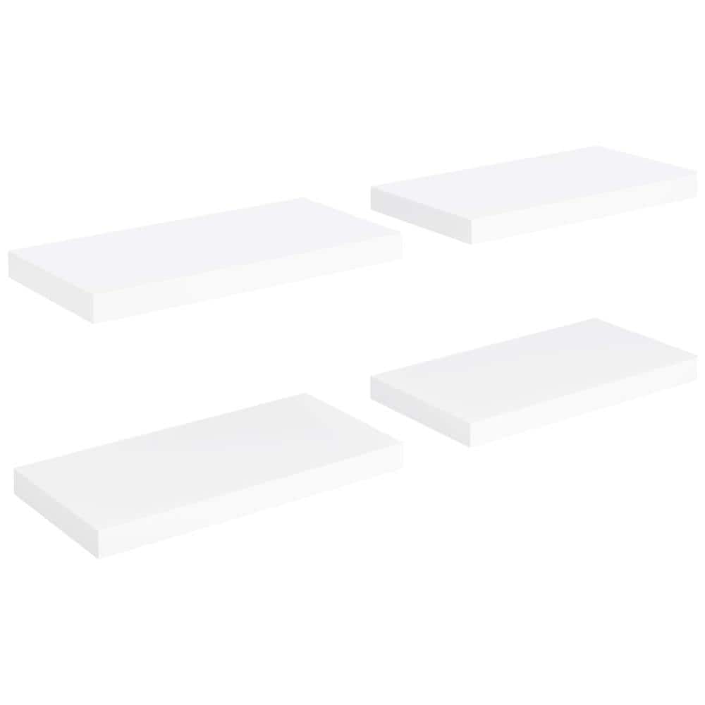Scaffali A Parete 4 Pz Bianchi 50x23x3,8 Cm In Mdf - Foto 2