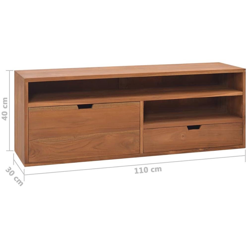 Mobile Porta Tv 110x30x40 Cm In Legno Massello Di Teak - Foto 7