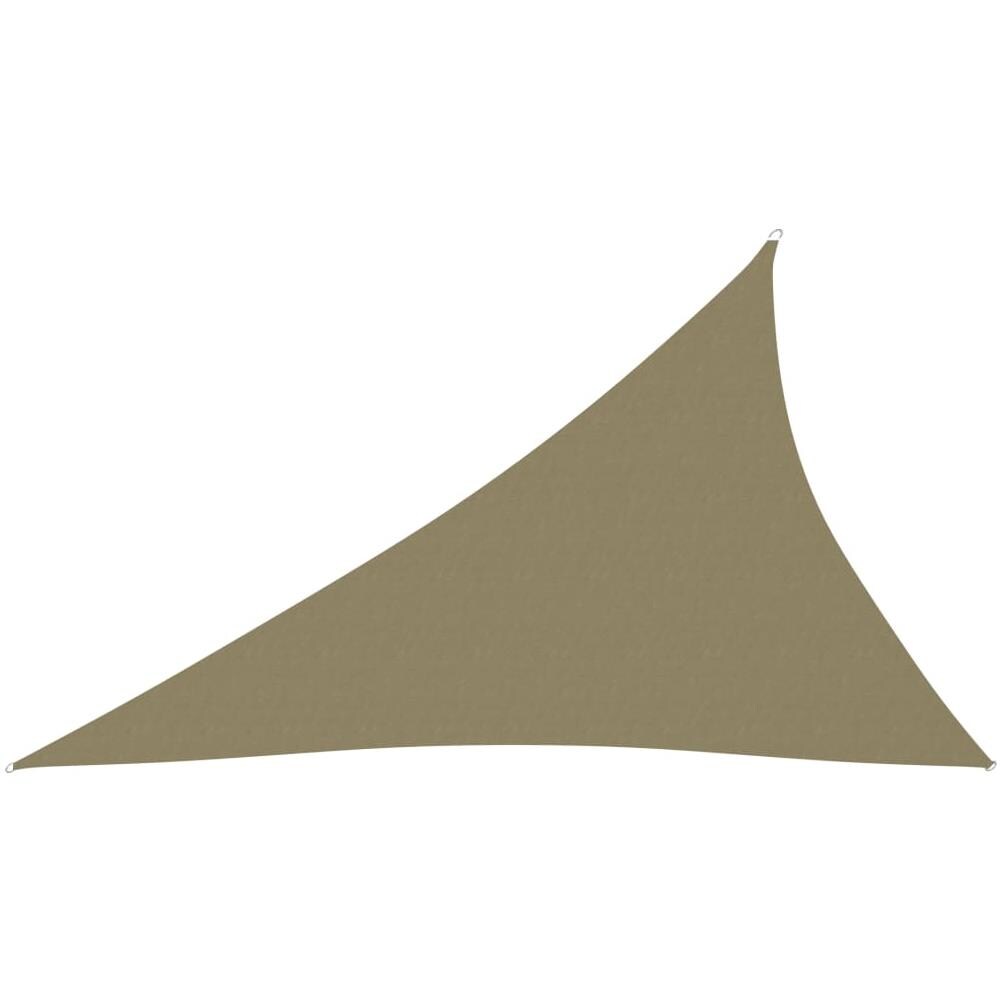 Parasole a Vela Oxford Triangolare 4x5x6,4 m Beige - Foto 1