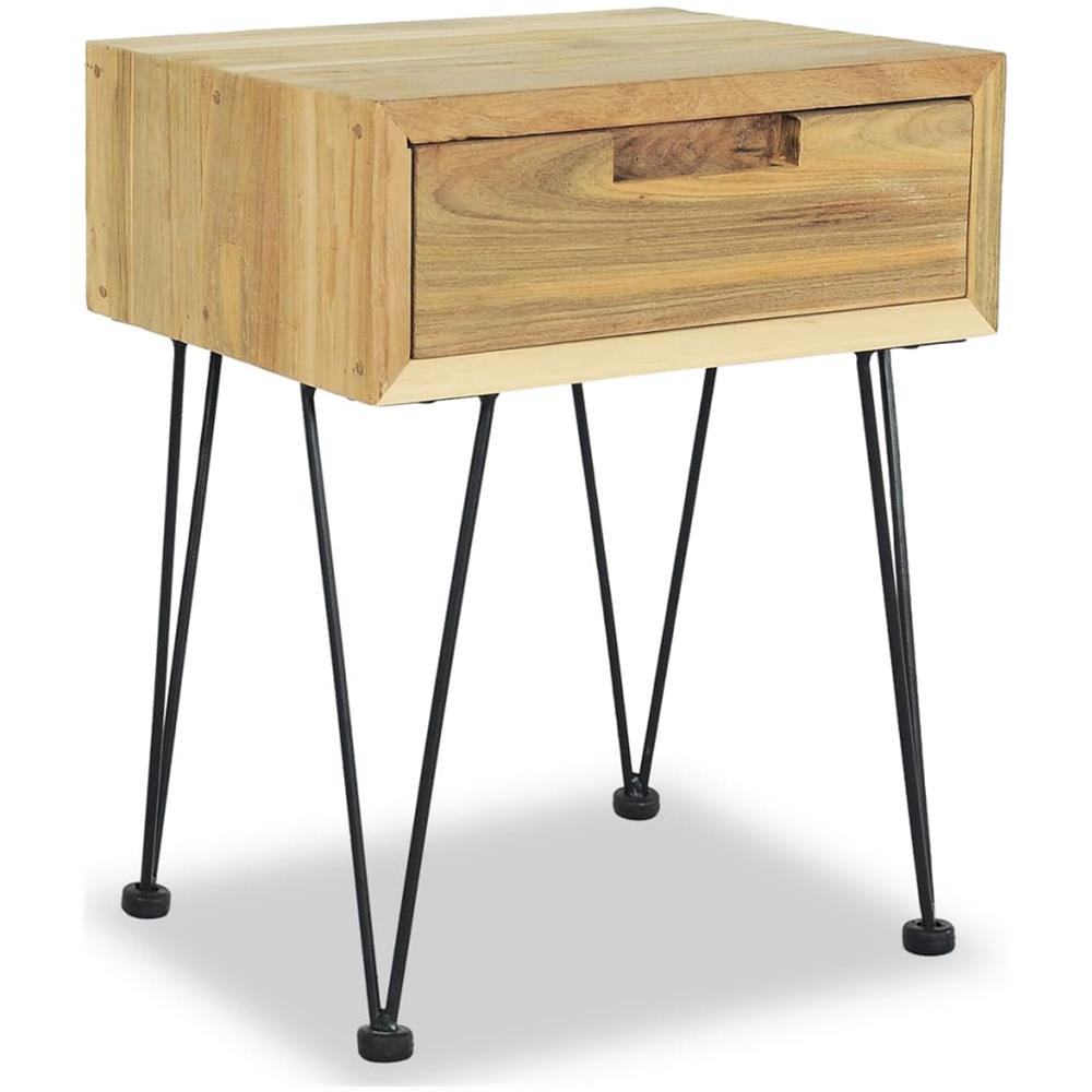 Comodini 2 pz 40x30x50 cm in Legno Massello di Teak - Foto 8