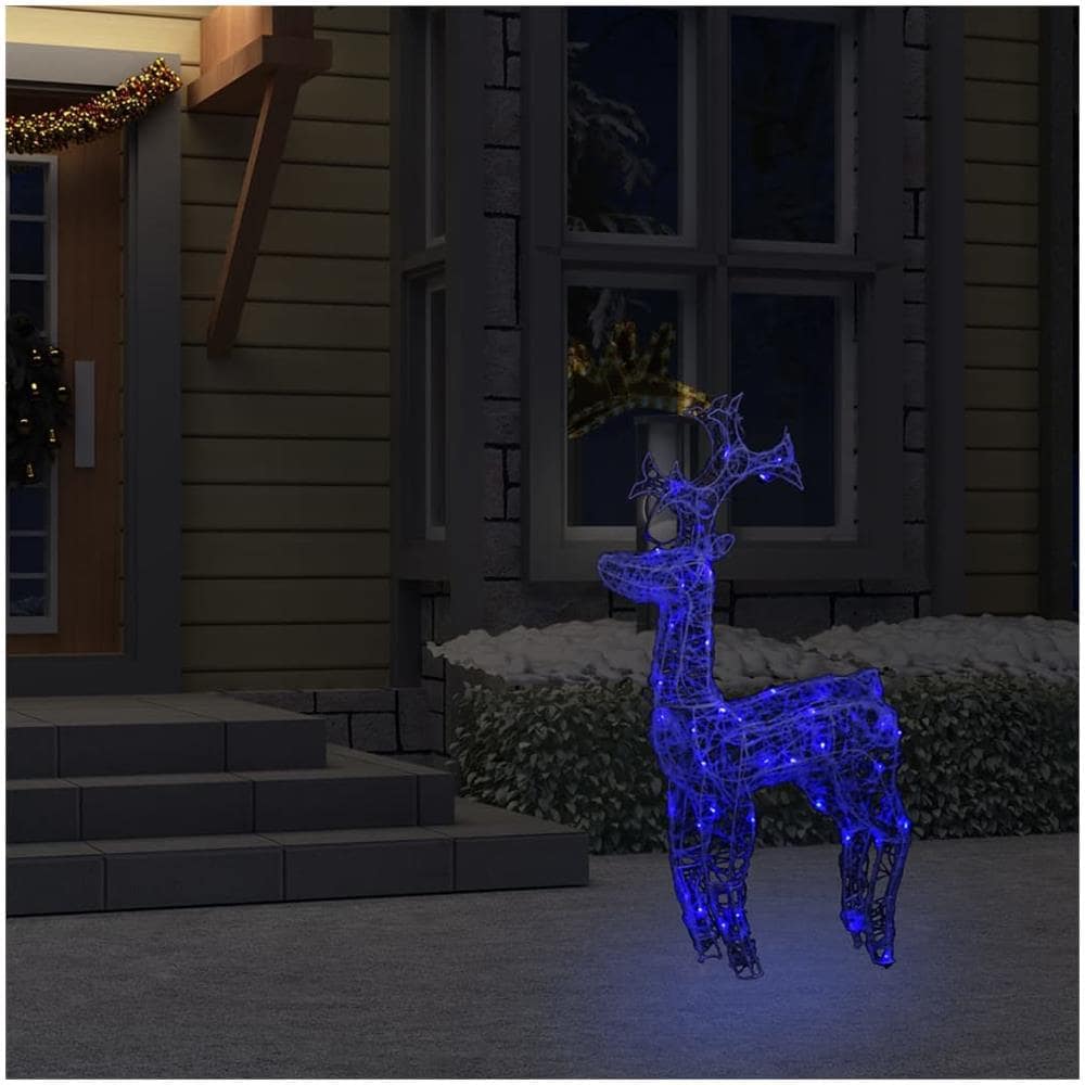 Renne e Slitta Decorazione Natale 90 LED 60x16x100 cm Acrilico - Foto 3