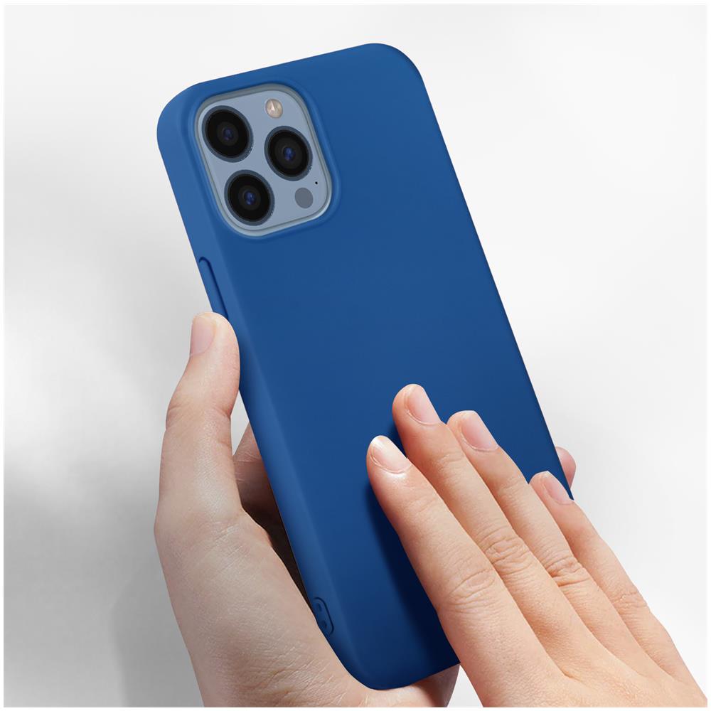 Cover Per Iphone 13 Pro Max In Silicone Semi-rigido Soft-touch Azzurra - Foto 2