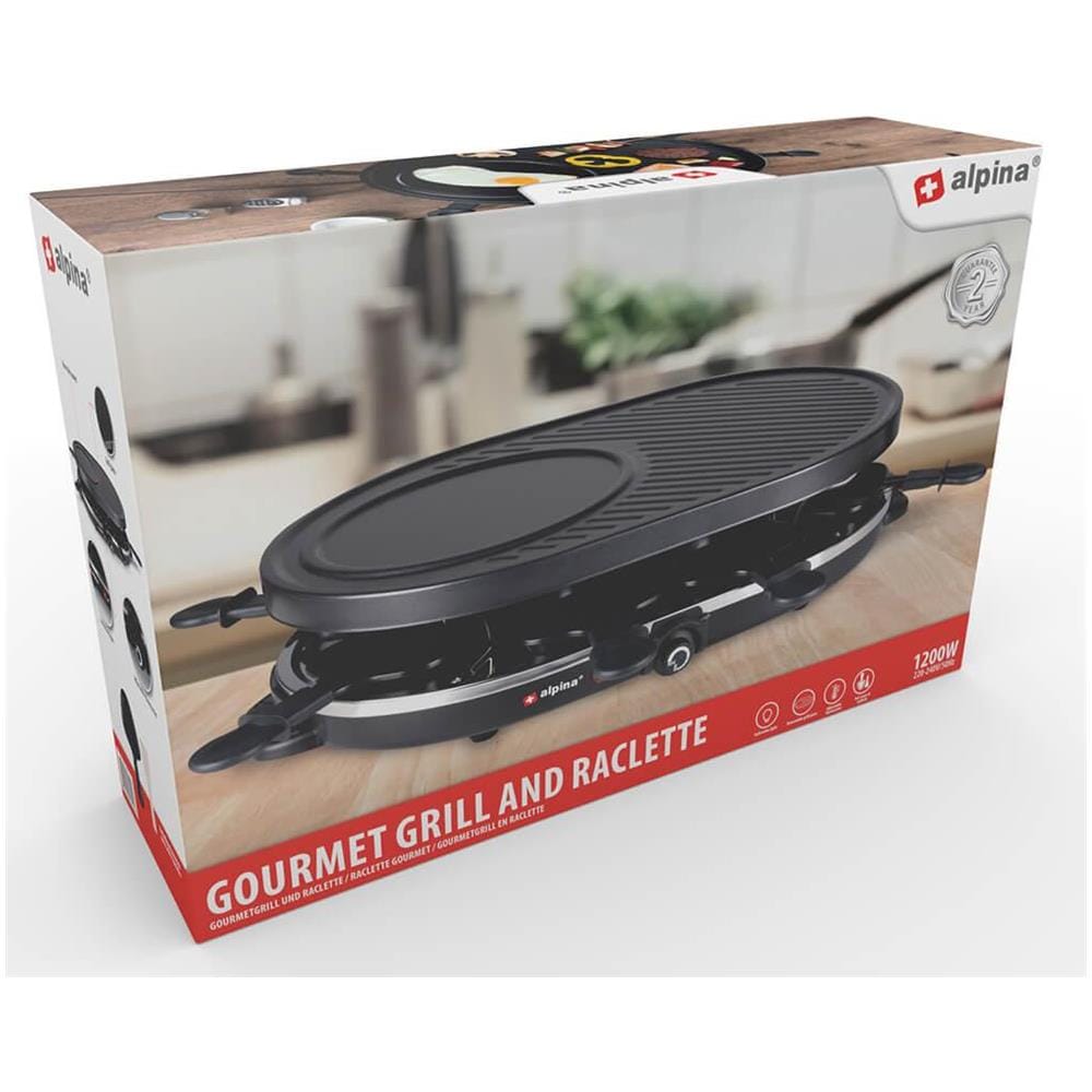 Raclette Iron Grill Gourmet 8 Persone - Foto 2