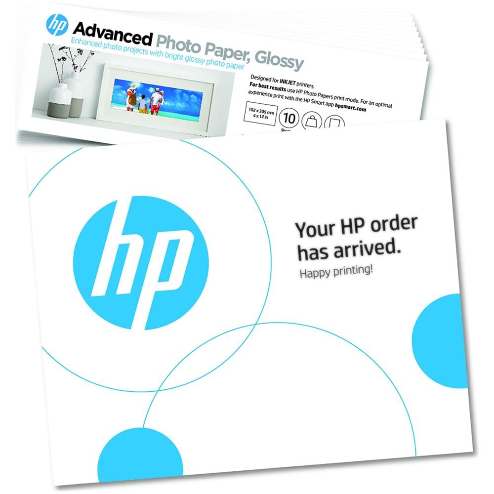 ADVANCED GLOSS PHOTO PAPER 4X12 IN 10X30.5 CM 10 SHT - Foto 1