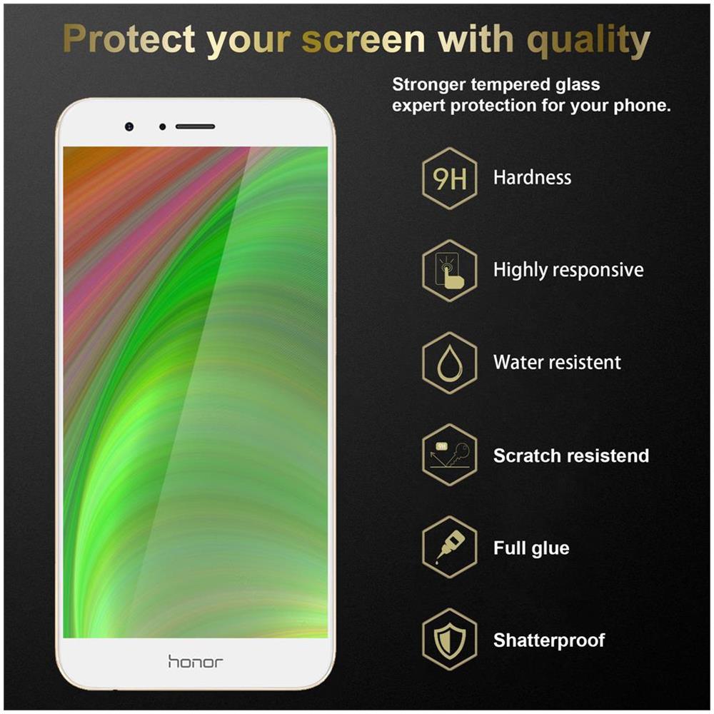 3x Pellicola Armatura A Schermo Intero Compatibile Con Honor V9 In Trasparente Con Bianco - 3x Vetro Temperato (tempered) Di Protezione Del Display In Durezza 9h Con 3d Touch - Foto 2
