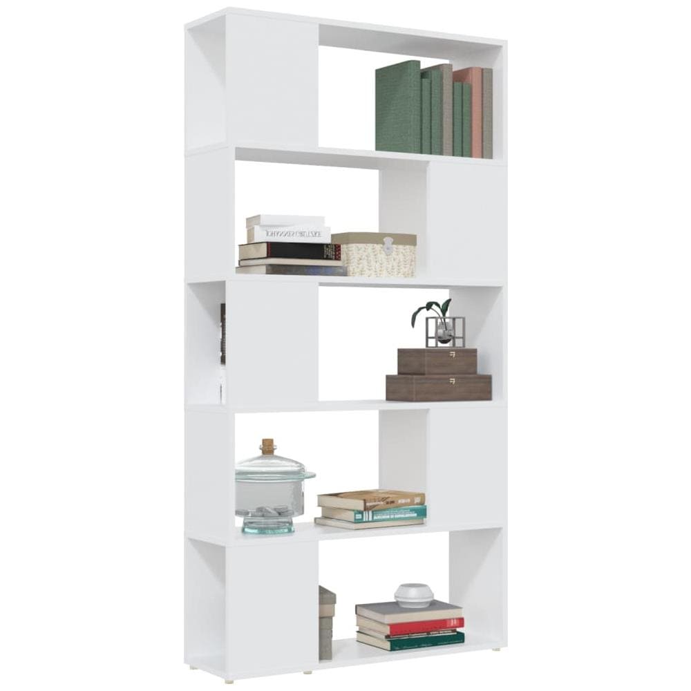 Libreria /Divisorio Bianco 80x24x155 cm in Truciolato - Foto 3
