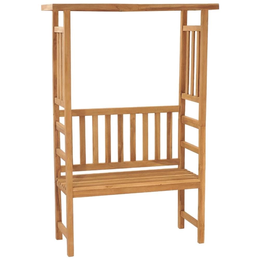 Panca da Giardino con Pergolato 115 cm Legno Massello di Teak - Foto 1
